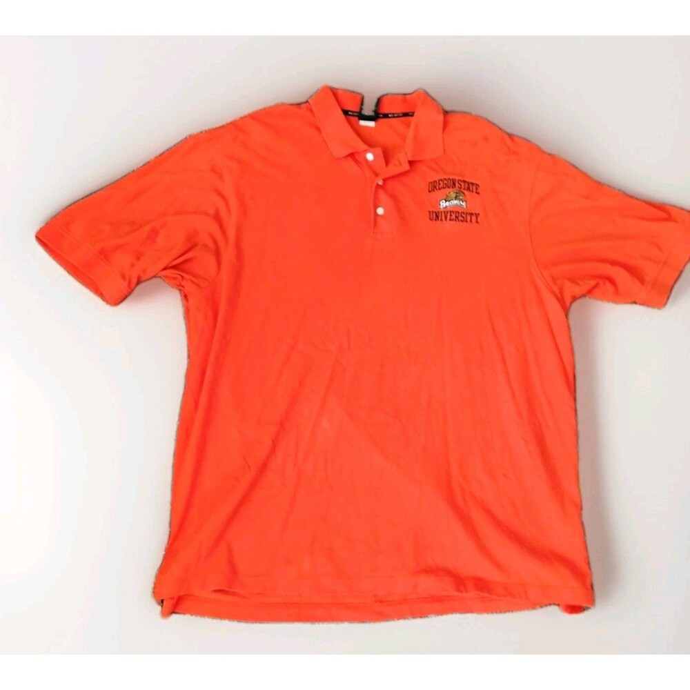 Vtg Oregon State University OSU Beavers Polo Shirt XXL Gear For Sports Big Cotto